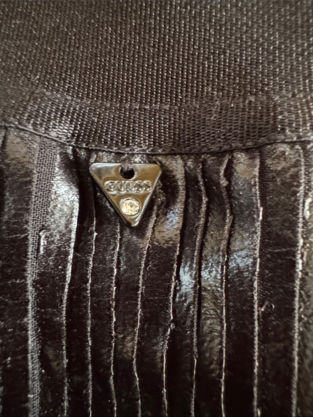 Guess Shiny Black Pleated Midi Skirt - Picture 3 of 6